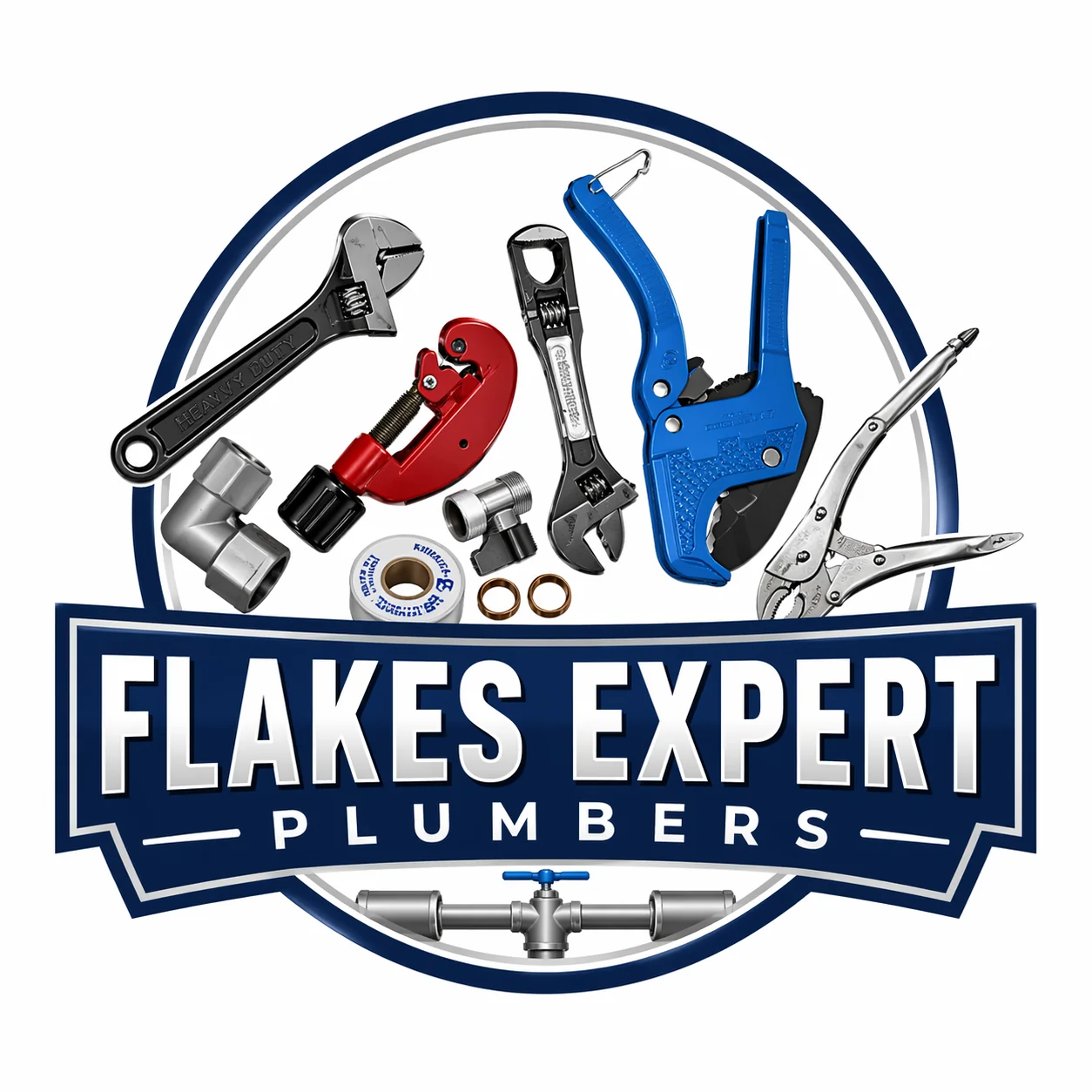 Professional plumber at work